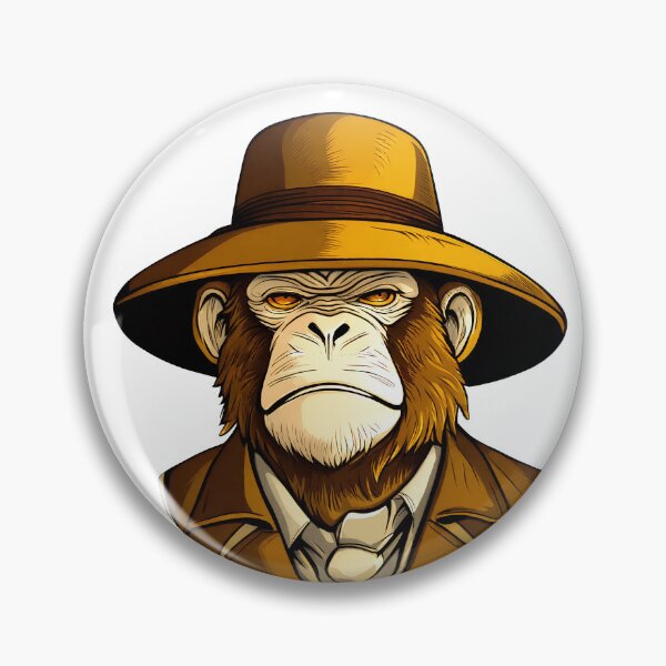 Item preview, Adventurer monkey in hat explores the world designed and sold by BubblyDelight.