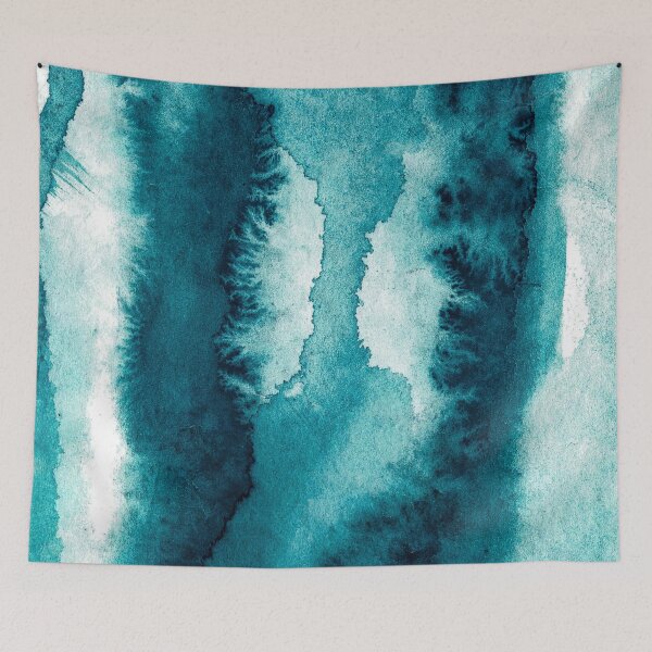 Item preview, Watercolour Prussian blue abstract designed and sold by Artbylees.