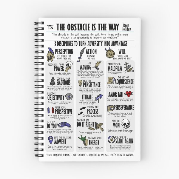 Item preview, The Obstacle is the way Visual Summary (Ryan Holiday) designed and sold by TKsuited.