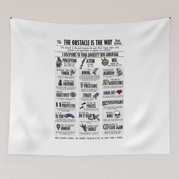 Item preview, The Obstacle is the way Visual Summary (Ryan Holiday) designed and sold by TKsuited.