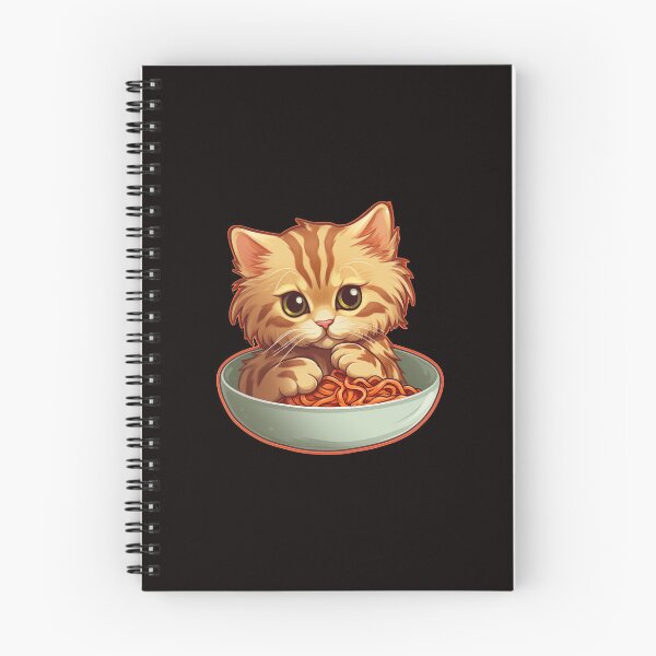 Item preview, sweet kitten eating spaghetti designed and sold by supersanko.