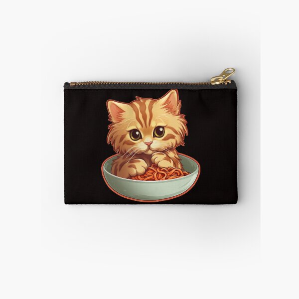 Item preview, sweet kitten eating spaghetti designed and sold by supersanko.
