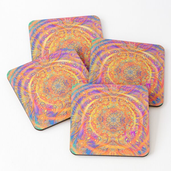 Item preview, Colorful trippy mandala with patterns and colors designed and sold by Azasart.