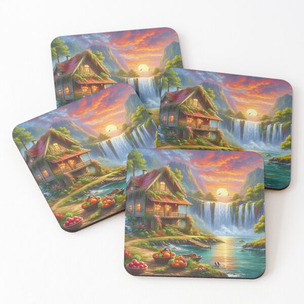 Item preview, House Nearby Waterfall designed and sold by Paper Bee Gift Shop.
