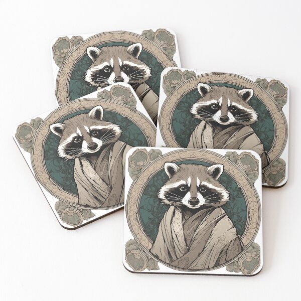 Item preview, Art Nouveau Raccoon designed and sold by LittleGoblinPrs.