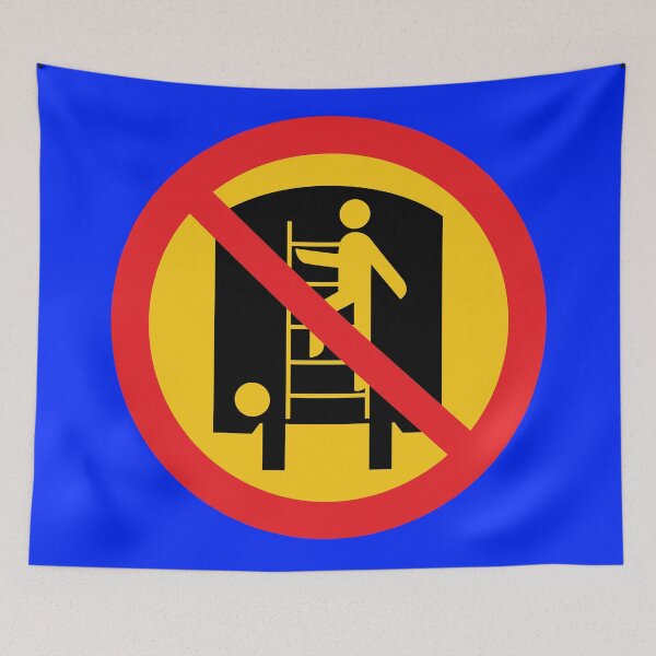 Item preview, Carriage riding safety sign Deutsche Bahn designed and sold by Green-over-red.