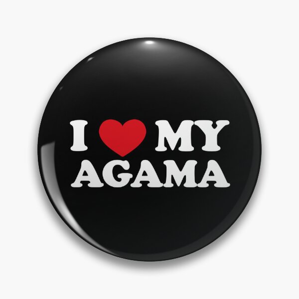Item preview, Affectionate Reptilian: I Love My Agama /white/ designed and sold by EmeraldeaArt.