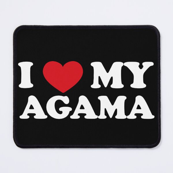 Item preview, Affectionate Reptilian: I Love My Agama /white/ designed and sold by EmeraldeaArt.