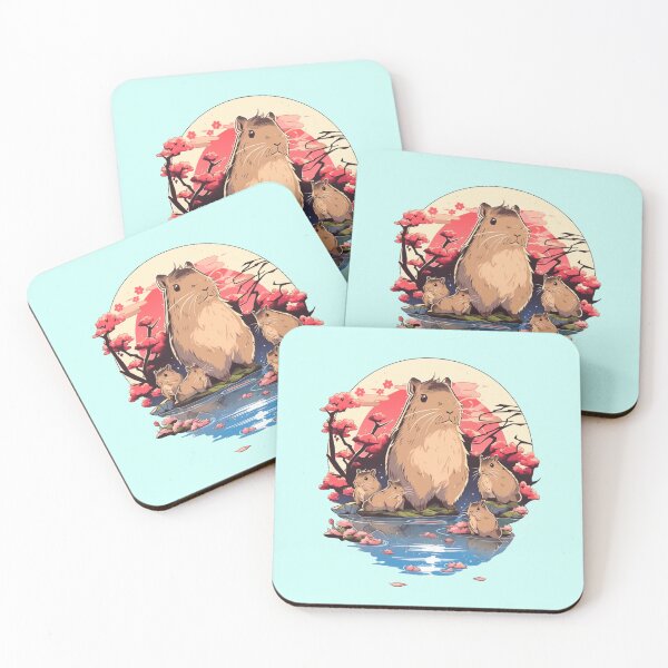 Item preview, Cherry Blossom Capybaras designed and sold by CleverboyDsgns.