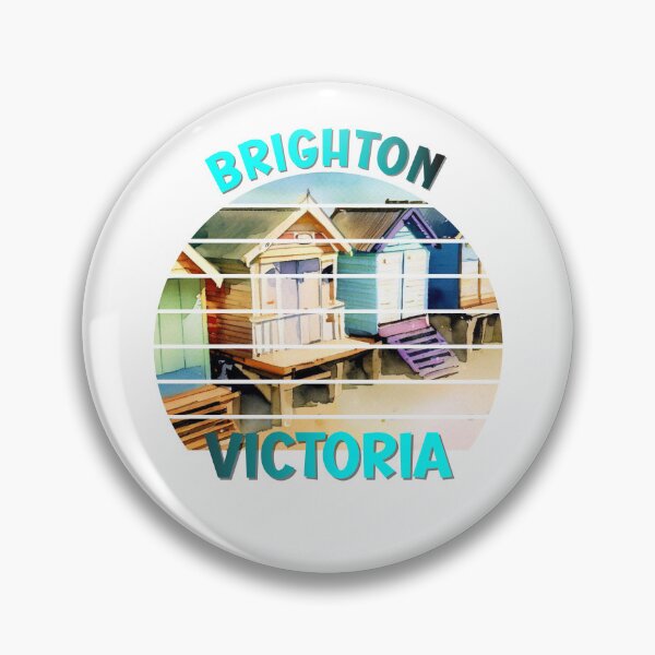 Item preview, Brighton Victoria Beach Boxes Retro Sunset Illustration Art designed and sold by adriana-holmes.