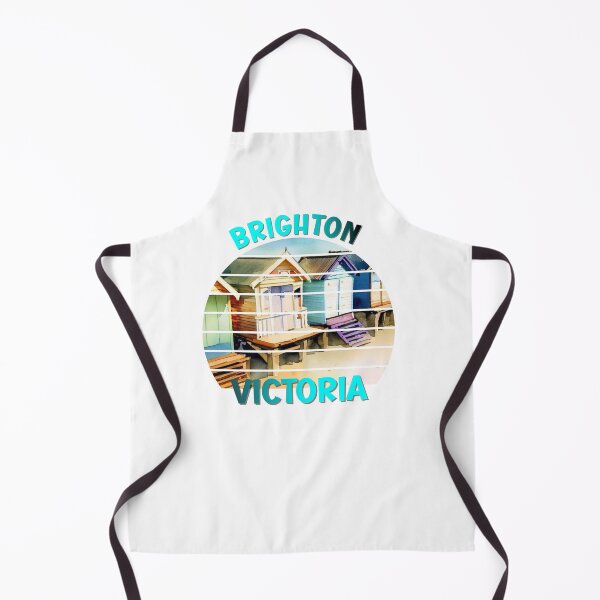 Item preview, Brighton Victoria Beach Boxes Retro Sunset Illustration Art designed and sold by adriana-holmes.