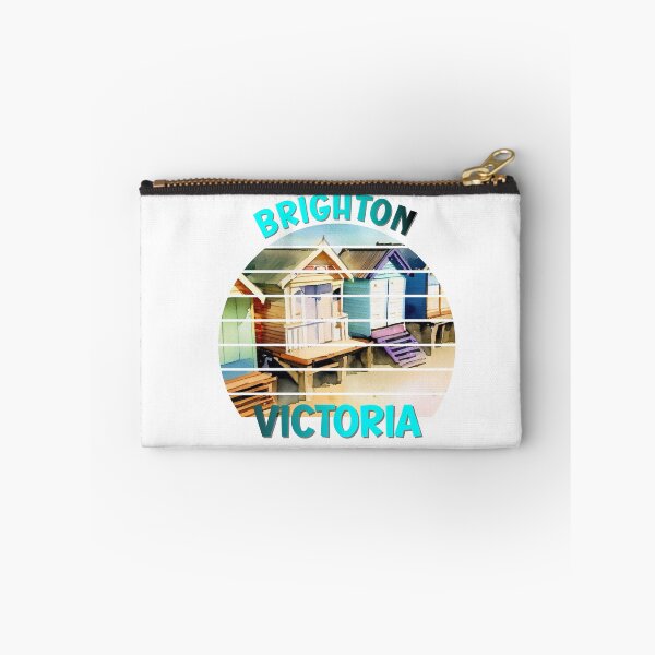 Item preview, Brighton Victoria Beach Boxes Retro Sunset Illustration Art designed and sold by adriana-holmes.