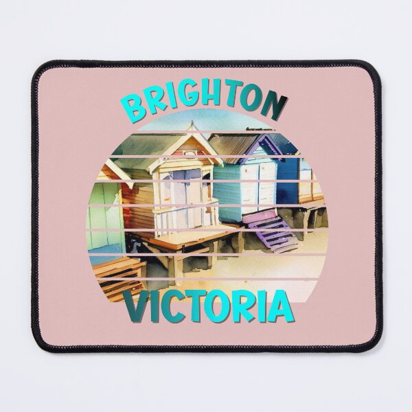 Item preview, Brighton Victoria Beach Boxes Retro Sunset Illustration Art designed and sold by adriana-holmes.