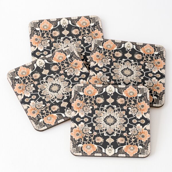 Item preview, Antique tapestry in peach and black  designed and sold by Roxburylane.
