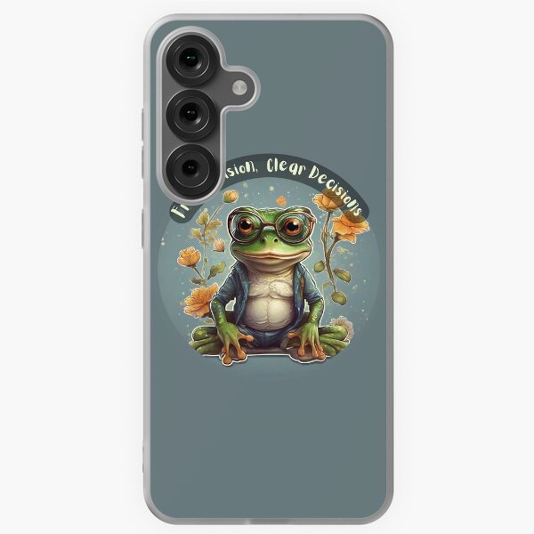 Vista previa del artículo con la obra «Visión de rana, decisiones claras - Arte caprichoso de rana», diseñado y vendido por Frogs All Mighty  & Friends.