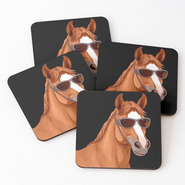 Item preview, Funny Brown Horse Wearing Sunglasses, Cute Illustration  designed and sold by NBSStore.