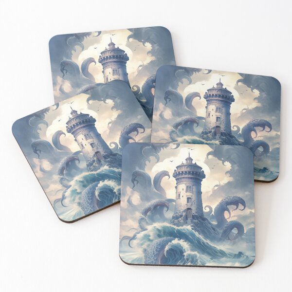 Item preview, A lighthouse and a sea monster designed and sold by PetsArt.