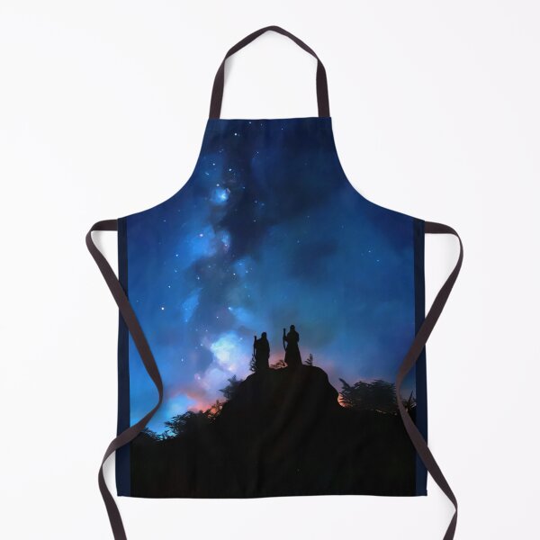 Item preview, Silhouette father and son looking at the night sky, Space Inspirations designed and sold by Gabi.Media.