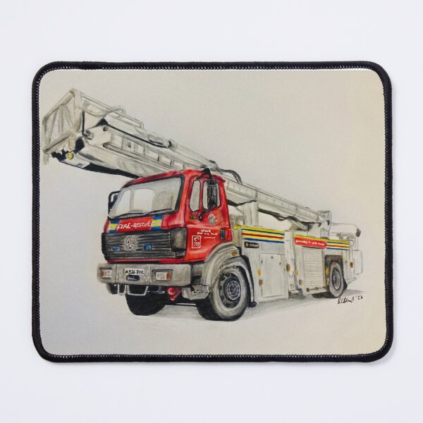 Item preview, Somerset Ariel Fire truck  designed and sold by Truck drawing art.