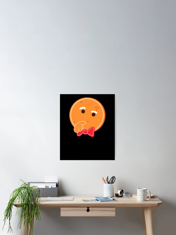 Imagen 2 de 3, Póster con la obra Gingerbread Man Emoticons Thinking Gingerbread Emoticon Gear, diseñada y vendida por DynamicDesign.