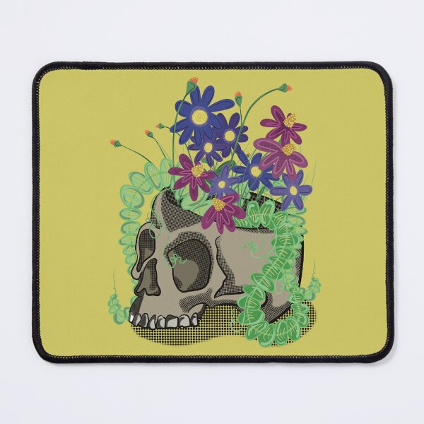 Aperçu de l'œuvre Nature Morte Crâne Et Fleurs créée et vendue par Michelle Rutkowski.
