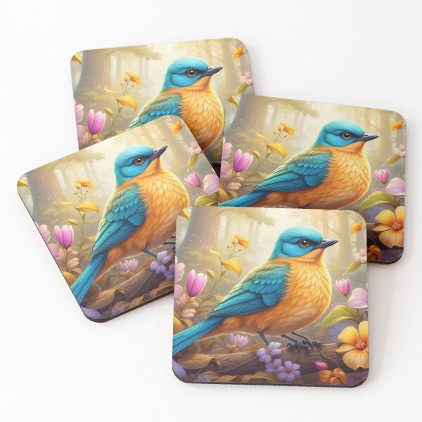 Item preview, Dawn Chorus: Vibrant Bird Amongst Spring Blooms designed and sold by Nick Seidel.