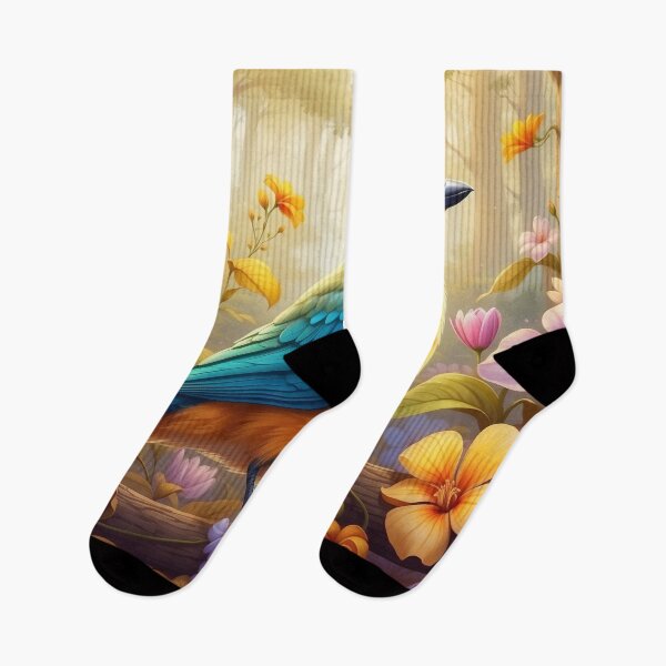 Item preview, Dawn Chorus: Vibrant Bird Amongst Spring Blooms designed and sold by Nick Seidel.