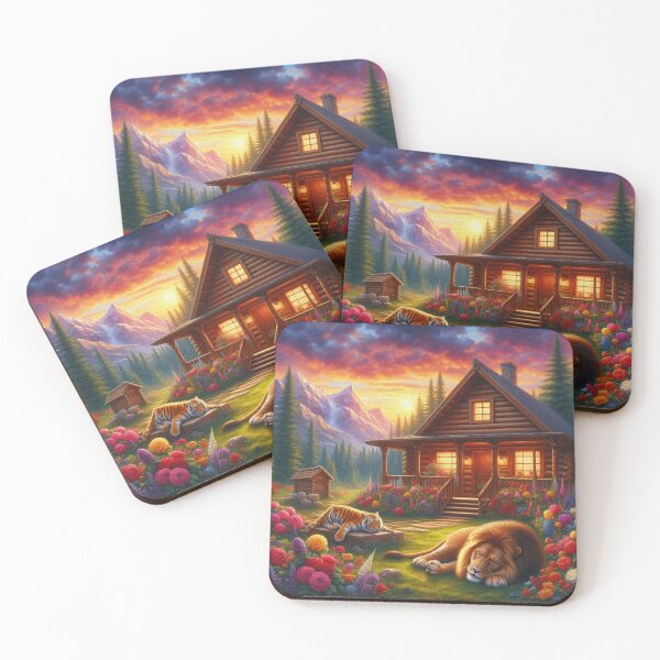 Item preview, Lion and Tiger Sleeping  designed and sold by Paper Bee Gift Shop.