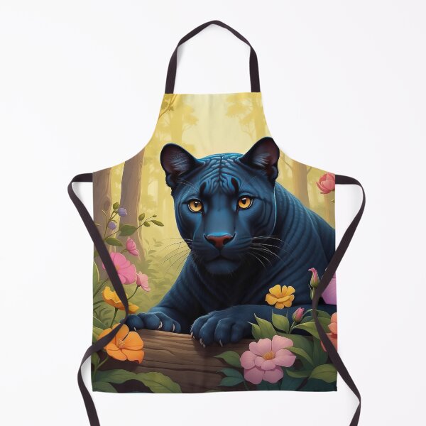 Item preview, Midnight Bloom: Black Panther in a Lush Floral Sanctuary designed and sold by Nick Seidel.