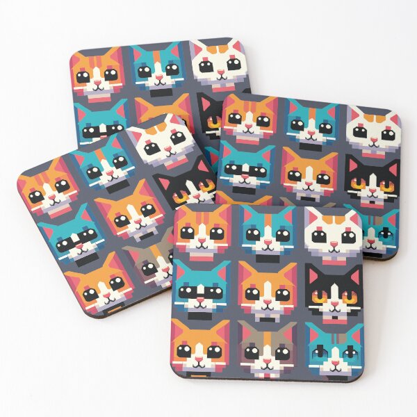 Item preview, Assorted Cat Faces designed and sold by bihtti.