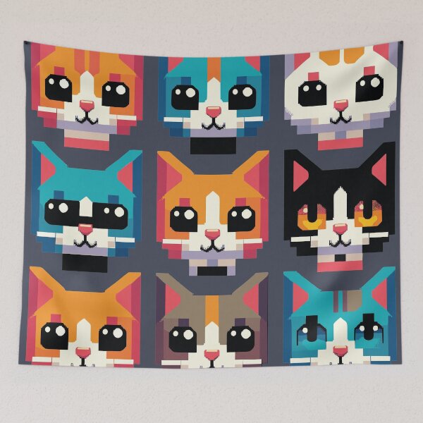 Item preview, Assorted Cat Faces designed and sold by bihtti.