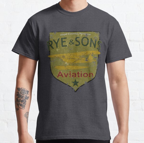 Rye & Sons Aviation FarCry 5 Piper Cub Floatplane Design Classic T-Shirt