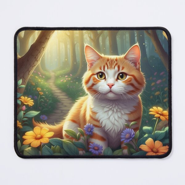 Item preview, Mystic Trail - Ginger Cat in Floral Splendor designed and sold by Nick Seidel.