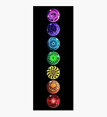 All Chakra - Transparent/Black/No Words Photographic Print