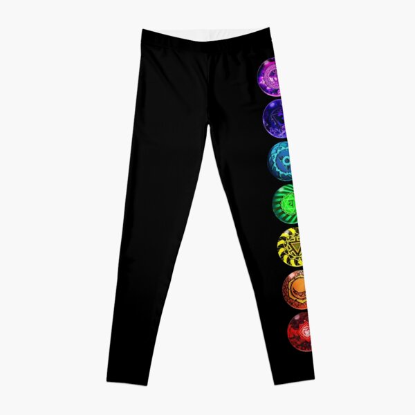 All Chakra - Transparent/Black/No Words Leggings for Sale by 86248Diamond