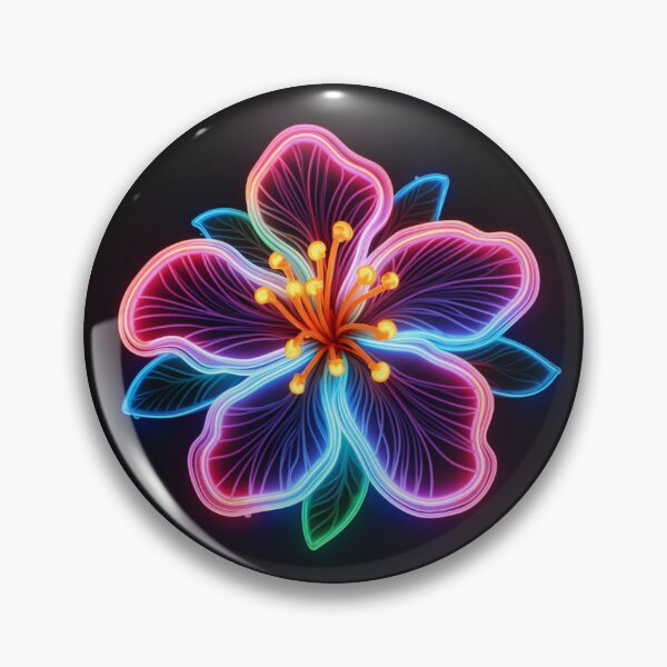 Item preview, Glowing Neon Flower designed and sold by Clock-Designer.