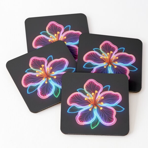 Item preview, Glowing Neon Flower designed and sold by Clock-Designer.