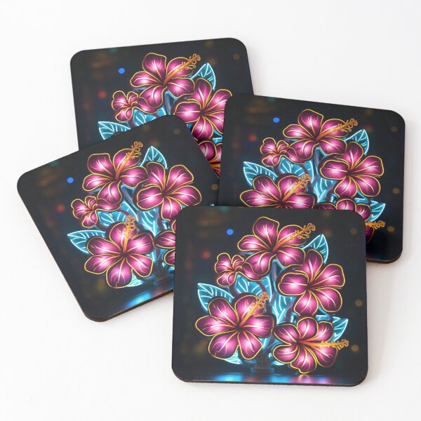 Item preview, Neon Retro Flowers designed and sold by Clock-Designer.