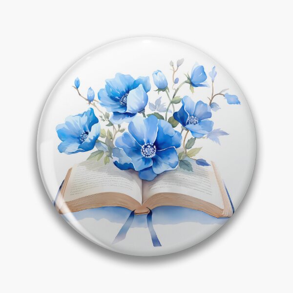 Item preview, Book aesthetics, Blue flowers growing from book designed and sold by xiao xuans.