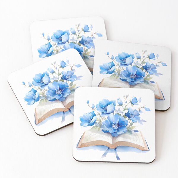 Item preview, Book aesthetics, Blue flowers growing from book designed and sold by xiao xuans.