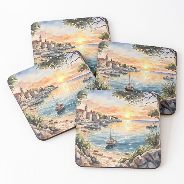 Item preview, Zaton Serenity: Watercolour Sunset designed and sold by LSVart.
