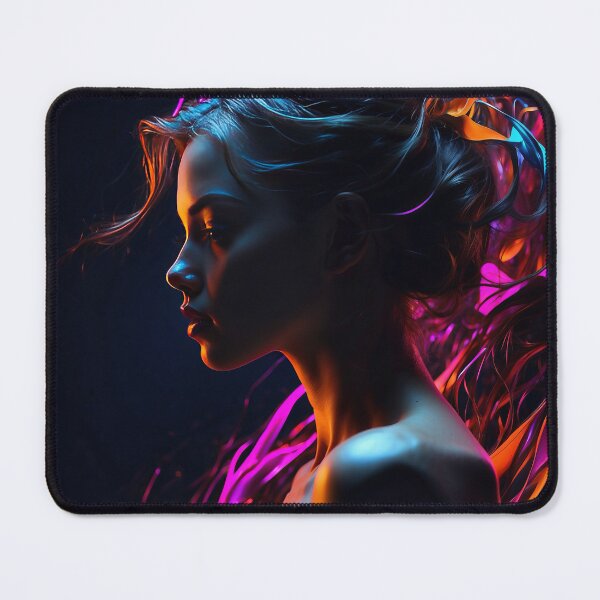 Item preview, Neon Contours - Ethereal Light Portrait designed and sold by Nick Seidel.