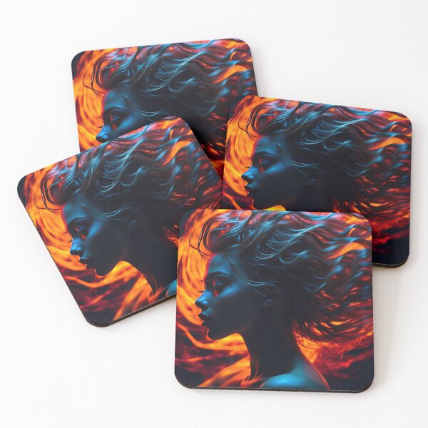 Item preview, Ember Essence - Fiery Hair Silhouette designed and sold by Nick Seidel.
