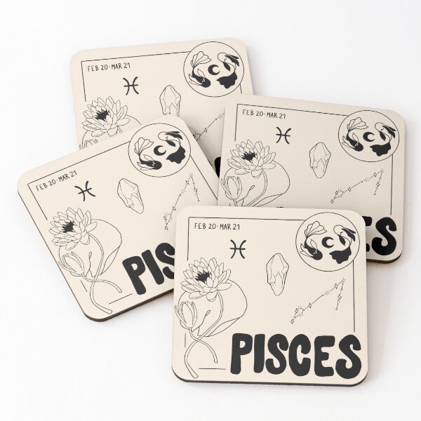 Item preview, Pisces Zodiac Sign Birth Flower Birthstone Constellation Symbol designed and sold by Hannah-Keila.
