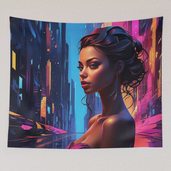 Item preview, Cityscape Chic - Neon Dusk Portrait designed and sold by Nick Seidel.