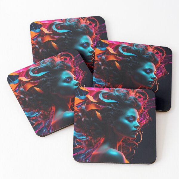 Item preview, Neon Vortex - Surreal Elegance Portrait designed and sold by Nick Seidel.