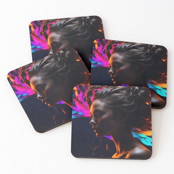 Item preview, Ethereal Flames - Portrait in Neon Curves designed and sold by Nick Seidel.