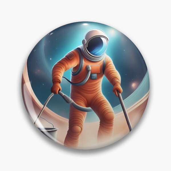 Artikelvorschau, Astronaut reinigt Alien entworfen und verkauft von ReyhansArtWorld.