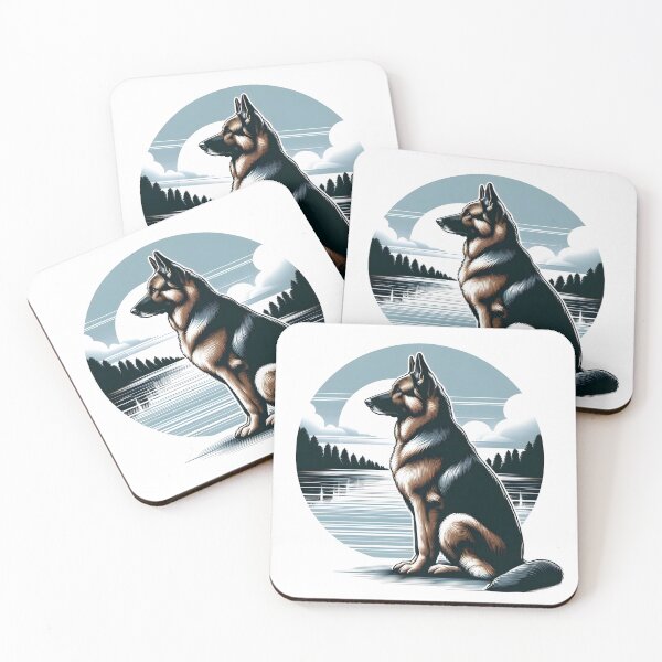 Item preview, German Shepherd Landscape Nature Lake designed and sold by DesignMT.