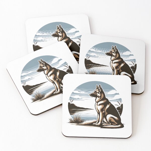 Item preview, German Shepherd Landscape Nature Lake designed and sold by DesignMT.